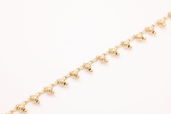 Jessica Bead Drop Chain, 14K Gold Overlay Plating, Wholesale Jewelry Chain - HarperCrown
