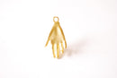 Large Hamsa Hand Charm - Vermeil 18k Gold plated sterling silver high five pendant 3D pendant, Protection Hamsa Hand Fatima Good Luck, 525 - HarperCrown