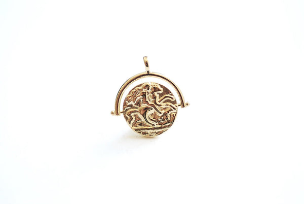 Large Medallion Coin Pendant- Greek Roman Spanish Coin Charm Pendant, Vintage Antique Coin, DIY Jewelry Parts, Wholesale Charms Pendants,491 - HarperCrown