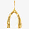 Large Wishbone Charm 14K Gold - HarperCrown