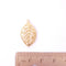 Leaf Charm | 16k Gold Plated over Brass | Dainty Leaf Pendant HarperCrown Wholesale B325 - HarperCrown