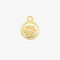 Lotus Circle Charm 14K Gold - HarperCrown