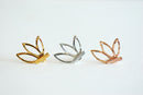 Lotus Flower Ear Jacket Earrings- Choose Sterling Silver, Gold, Rose Gold, front back earrings, Lotus flower stud earrings, bar earrings - HarperCrown