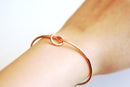 Love Knot Bangle, Choose Sterling Silver, Gold, Rose Gold Love knot bracelet, Cuff Bracelet, Bridesmaid Gifts, Tie the Knot Bracelet, Bulk - HarperCrown