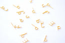 Lower Case Letter Alphabet Initial Drop Charm - Vermeil 18k gold plated 925 sterling silver Letter Bead Charm Tiny Personalized Custom - HarperCrown