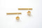 Matte Gold Bar Earrings, Line Earrings, Stick earrings, bar stud earrings,minimalist earrings,Filament earrings, Ear Climbers, Post Earrings - HarperCrown