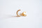 Matte Gold Crescent Moon Beads Charm-22k gold plated Sterling Silver Vermeil Gold Moon Beads, Gold Half Moon Charm Pendant, Gold Moon, 268 - HarperCrown