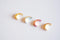 Matte Gold Crescent Moon Beads Charm-22k gold plated Sterling Silver Vermeil Gold Moon Beads, Gold Half Moon Charm Pendant, Gold Moon, 268 - HarperCrown