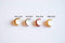 Matte Gold Crescent Moon Beads Charm-22k gold plated Sterling Silver Vermeil Gold Moon Beads, Gold Half Moon Charm Pendant, Gold Moon, 268 - HarperCrown