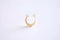 Matte Gold Crescent Moon Connector- 22k Gold plated Sterling Silver, Moon Charm, Half Moon, Link Spacer, horizontal 2 holes, U Shaped, 357 - HarperCrown