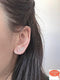 Matte Gold Leaf Ear Climber- Gold Leaf Ear Cuff, Leaf Earrings Ear Crawler, Gold Ear Climber, Ear Jacket, Leaves Ear Climber Crawler, Jacket - HarperCrown