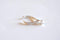 Matte Gold Uneven Wishbone Charm- Vermeil 22k Gold plated Sterling Silver Uneven Wishbone Charm, Small Wishbone Charm, Gold Wishbone, 320 - HarperCrown