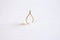 Matte Gold Uneven Wishbone Charm- Vermeil 22k Gold plated Sterling Silver Uneven Wishbone Charm, Small Wishbone Charm, Gold Wishbone, 320 - HarperCrown