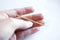 Matte Pink Rose Gold Long Bar Connector Charm- 22k Gold Plated Sterling Silver, Vermeil Rose Gold Square Bar Connector, Skinny Thin Bar, 315 - HarperCrown