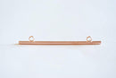 Matte Pink Rose Gold Long Bar Connector Charm- 22k Gold Plated Sterling Silver, Vermeil Rose Gold Square Bar Connector, Skinny Thin Bar, 315 - HarperCrown