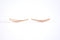 Matte Pink Rose Gold Vermeil Ear Climber Earrings- 22k gold over Sterling Silver Ear Crawlers, Earring Findings, Curved Bar Earrings, 304 - HarperCrown