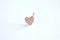 Matte Pink Rose Gold Vermeil Hammered Heart Charm- 22k rose gold plated Sterling Silver Heart Charm Pendant, Gold Heart, Stamping Heart - HarperCrown