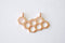 Matte Pink Rose Gold Vermeil Honeycomb Charm- 18k gold plated over Sterling Silver Honeycomb, Rose Gold Hexagon, Pink beehive Charm, 241 - HarperCrown