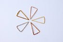Matte Pink Rose Gold Vermeil Open Triangle Connector Charm- 18k gold plated over Sterling Silver Triangle, Triangle Connector Spacer, 219 - HarperCrown