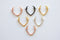 Matte Pink Rose Vermeil Gold Deer Antler Charm- 18k gold plated over Sterling Silver Deer Antlers, Gold Dear Antler Connector Charm, 236 - HarperCrown