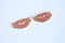 Matte Rose Gold Vermeil Lips Connector Charm- 18k gold over sterling silver Lip Charm Spacer, xoxo lip mark charm, Kiss Mark charm, 289 - HarperCrown