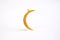 Matte Vermeil Gold Crescent Moon Charm- 18k gold plated over Sterling Silver, Gold Half moon charm pendant, Gold Tusk, Gold Moon Charm, 276 - HarperCrown