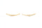 Matte Vermeil Gold Ear Climber Earrings- 22k gold plated Sterling Silver Ear Crawlers, Earring Findings, Curved Bar Earrings, Ear Cuff, 304 - HarperCrown