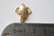 Matte Vermeil Gold Elephant Head Charm - 18k gold plated over 925 sterling silver, animal pendant, lucky elephant charm, Safari Elephant,139 - HarperCrown