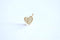 Matte Vermeil Gold Hammered Heart Charm- 22k gold plated Sterling Silver Heart Charm Pendant, Gold Heart, Stamping Heart, Dangle Heart, - HarperCrown