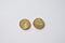 Matte Vermeil Gold Karma Circle Disc Charm - 18 gold plated over sterling silver Karma Stamped, Ohm Disc, Gold Karma Disc Blanks, 92 - HarperCrown