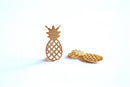 Matte Vermeil Gold Pineapple Connector Charm- 18k gold plated 925 Sterling Silver, Hawaiian Gold Pineapple Charm, Pineapple Fruit Charm, 260 - HarperCrown