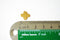 Matte Vermeil Gold Quatrefoil Four Leaf Clover Charm Connector- 18k gold plated over Sterling Silver, Vermeil Quatrefoil Flower Spacer, 218 - HarperCrown