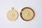 Matte Vermeil Gold Round Cross Pendant - 18k gold plated over sterling silver, Communion Cross, Vermeil Gold Christian Catholic Cross, 215 - HarperCrown