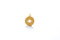Matte Vermeil Gold Small Compass Charm- 18k gold plated over Sterling Silver Compass, Vermeil Gold Disc Charm, True North Charm, 247 - HarperCrown