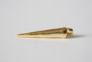 Matte Vermeil Gold Spike Charm - 18k matte gold plated over sterling silver spear, vermeil dagger, needle, gold needle, drop needle charm,29 - HarperCrown
