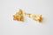 Matte Vermeil Gold Tassel Charm Pendant- 18k gold plated over Sterling Silver Tassel, gold Triangle Charm, Wholesale Beads, Bulk, 245 - HarperCrown