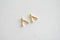 Matte Vermeil gold tiny wishbone charm- 18k gold plated sterling silver wishbone charm, Gold Wishbone charm, Vermeil Charms Wholesale, 19 - HarperCrown