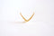 Matte Vermeil Gold V Shaped Charm- 22k gold over Sterling Silver Arrow Charm, Gold V Shaped Connector Charm, Triangle Connector Link, 319 - HarperCrown