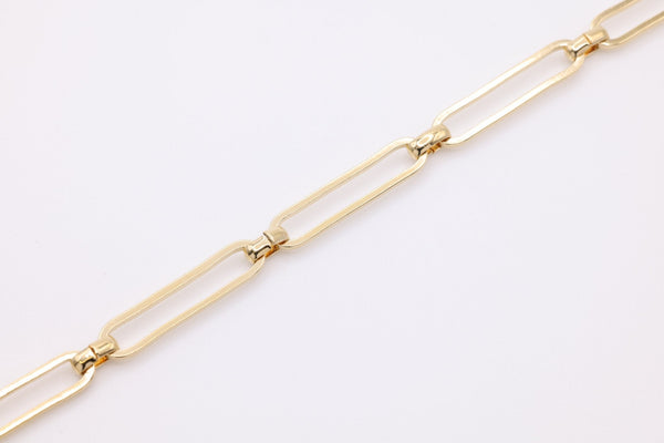 Mila Paperclip Rondel Chain, 14K Gold Overlay Plated, Wholesale Jewelry Chain - HarperCrown
