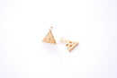 Mountain Range Triangle Charm | 16K Gold Plated over Brass | Dainty Small Snow Capped Mountain Nature Pendant Wholesale B335 - HarperCrown