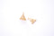 Mountain Range Triangle Charm | 16K Gold Plated over Brass | Dainty Small Snow Capped Mountain Nature Pendant Wholesale B335 - HarperCrown