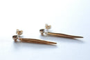 Needle Earrings- Spike Earrings, Gold Dagger Spear Earrings, 24k gold Dagger Earrings,Spear Earrings,stick earrings,gold bar earrings - HarperCrown