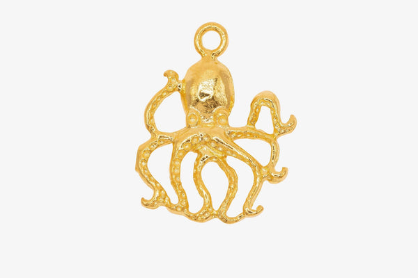 Octopus Charm Wholesale 14K Gold, Solid 14K Gold, G200 - HarperCrown