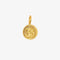 Ohm Symbol Circle Charm 14K Gold - HarperCrown