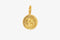 Ohm Symbol Circle Charm Wholesale 14K Gold, Solid 14K Gold, G249 - HarperCrown
