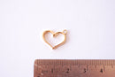 Open Heart Charm | 18k Gold Plated over Brass | Love Connector Pendant HarperCrown Wholesale B319 - HarperCrown