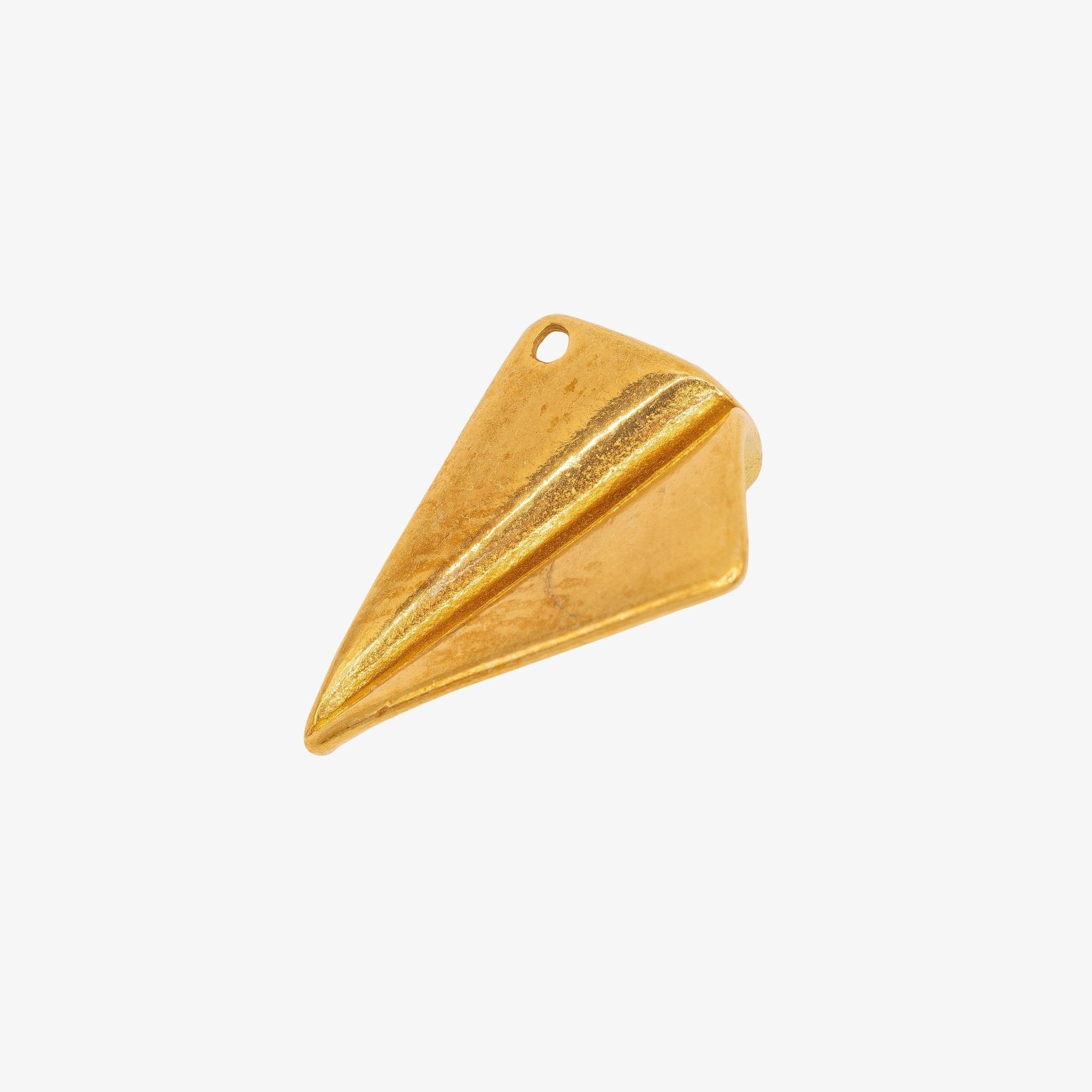 Paper Airplane Charm 14K Gold - HarperCrown