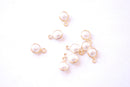 Pearl Drop Charm - Natural Pearl 16K Gold Plated Teardrop Dangle Charm HarperCrown Wholesale Charms B189 - HarperCrown