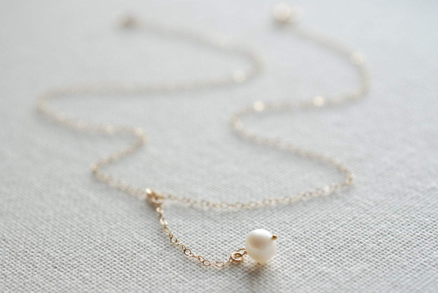 Pearl Lariat Necklace, pearl rosary, pearl pendant, fresh water pearl,Pearl Necklace,Pearl Rosary Necklace,Pearl Pendant,Dainty Pearl - HarperCrown