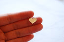 Personalized Heart Blank Charm - 18k Gold vermeil plated over 925 Sterling Silver, Stamping Heart Blank, 13x11mm Name Plate, Engraving, 487 - HarperCrown